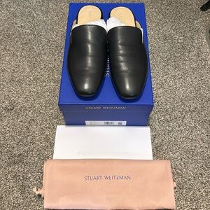 Stuart Weitzman Meena Mule Black Size 10 40.5 worn once!